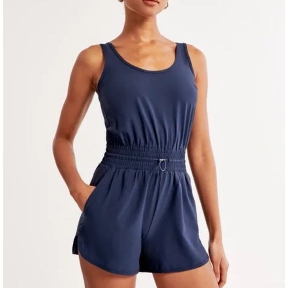 Abercrombie & Fitch Navy Blue Romper